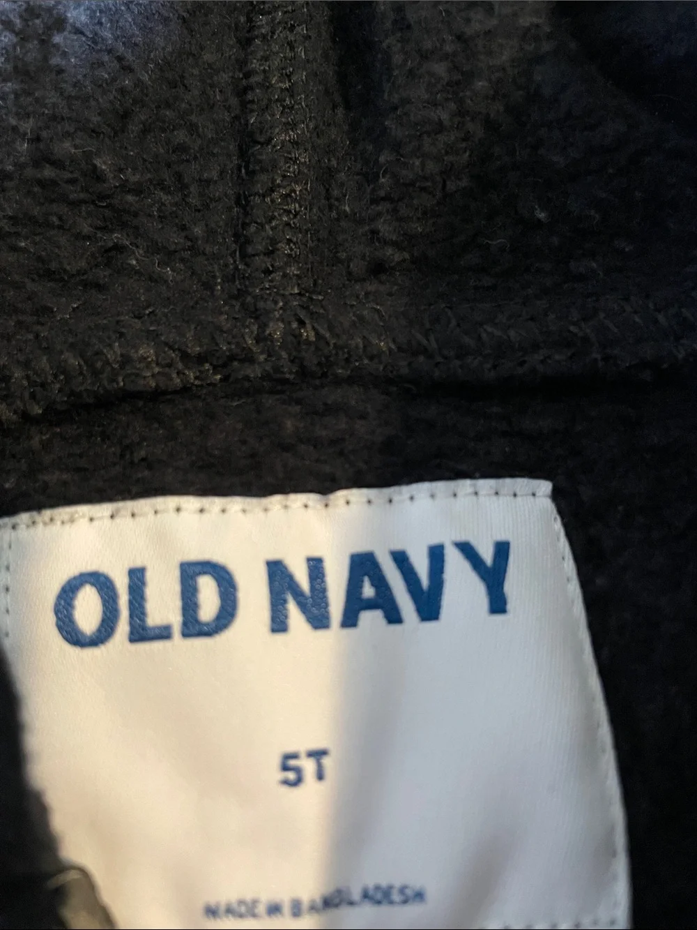 Old Navy Black Kids Hooded Zip-Up Sweatshirt